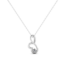 Load image into Gallery viewer, Diamond Heart Silver Necklace
