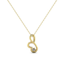 Load image into Gallery viewer, Diamond Heart Silver Necklace