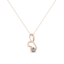 Load image into Gallery viewer, Diamond Heart Silver Necklace