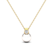 Load image into Gallery viewer, Diamond Pearl Pendant