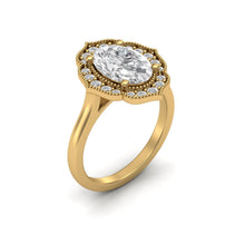 Load image into Gallery viewer, 1.5 Carat Oval Diamond Art Deco Ring