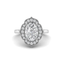 Load image into Gallery viewer, 1.5 Carat Oval Diamond Art Deco Ring
