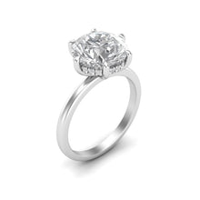 Load image into Gallery viewer, 4 Carat Round Diamond Halo Ring