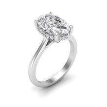 Load image into Gallery viewer, 2.5 Carat Oval Diamond Halo Ring