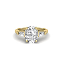 Load image into Gallery viewer, Oval Tapered Baguette Ring | Sterling Silver