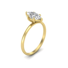 Load image into Gallery viewer, 1 Carat Marquise Cut Diamond Signature Solitaire Engagement Ring | 18k Gold