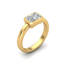 Load image into Gallery viewer, Fine Radiant Cut Diamond Ring | 18k Gold