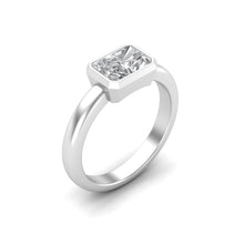 Load image into Gallery viewer, Fine Radiant Cut Diamond Ring | 18k Gold