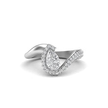 Load image into Gallery viewer, Trace Cloud Pavé Moissanite Silver Ring