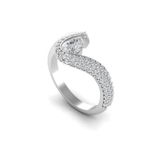 Load image into Gallery viewer, Trace Cloud Pavé Moissanite Silver Ring
