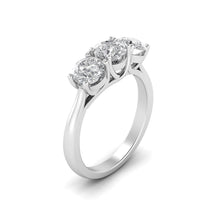 Load image into Gallery viewer, Trio Solitaire Silver Ring