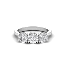 Load image into Gallery viewer, Trio Solitaire Silver Ring