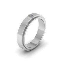 Load image into Gallery viewer, Joseph Diamond Silver Band - Jewels By Hamzah Anis | For Men | Men's Diamond Ring