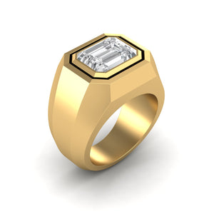 Solitaire Men Ring | Sterling Silver