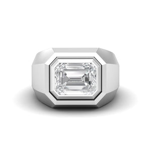Solitaire Men Ring | Sterling Silver