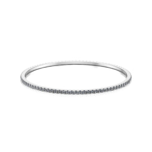 Fine Diamond Silver Bangle
