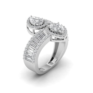 Baguette Pear Cut Ring