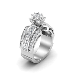 Baguette Round Duo Ring | HAMZAH ANIS