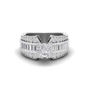 Baguette Round Duo Ring | HAMZAH ANIS