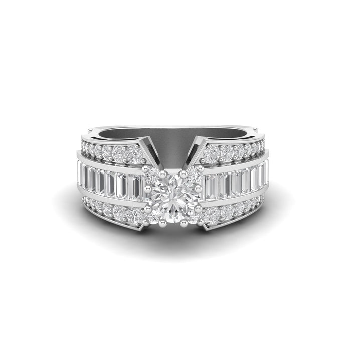 Baguette Round Duo Ring | HAMZAH ANIS