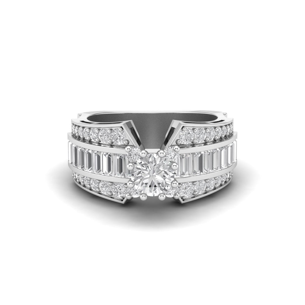 Baguette Round Duo Ring | HAMZAH ANIS