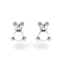 Load image into Gallery viewer, Pearl Teddy Studs | Sterling Silver
