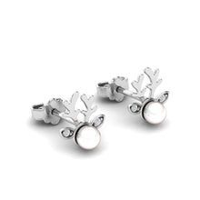Load image into Gallery viewer, Tala Deer Diamond Studs | Sterling Silver
