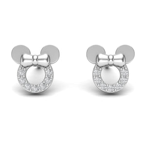 Velvet Bow Diamond Ear Studs | Sterling Silver