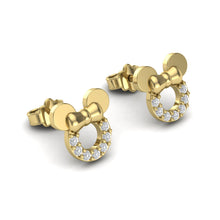 Load image into Gallery viewer, Velvet Bow Diamond Ear Studs | Sterling Silver
