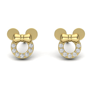 Velvet Bow Diamond Ear Studs | Sterling Silver