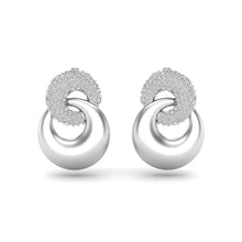 Load image into Gallery viewer, Pavé Moissanite Silver Ear Studs | Jewels By Hamzah Anis
