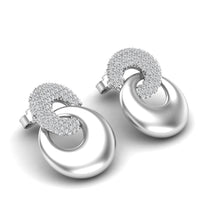 Load image into Gallery viewer, Pavé Moissanite Silver Ear Studs | Jewels By Hamzah Anis
