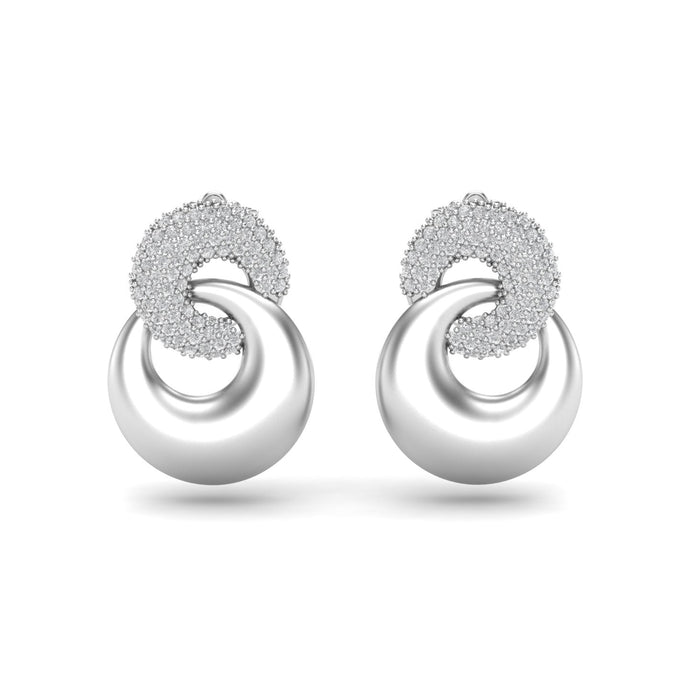 Pavé Moissanite Silver Ear Studs | Jewels By Hamzah Anis