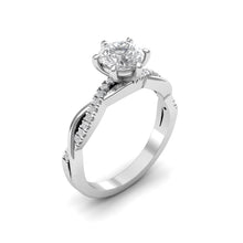 Load image into Gallery viewer, 1 Carat Round Diamond Pave Set Ring

