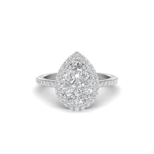 Pear Halo Ring | 18k Gold