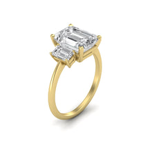 Load image into Gallery viewer, Trio Emerald Cut Ring | Sterling Silver
