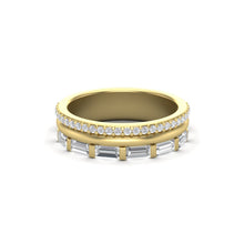 Load image into Gallery viewer, Eternity Round Baguette Band | Sterling Silver
