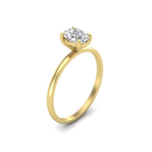 Load image into Gallery viewer, 1 Carat Oval Cut Diamond Signature Solitaire Engagement Ring | 18k Gold
