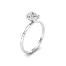 Load image into Gallery viewer, 1 Carat Oval Cut Diamond Signature Solitaire Engagement Ring | 18k Gold
