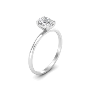 1 Carat Oval Cut Diamond Signature Solitaire Engagement Ring | 18k Gold