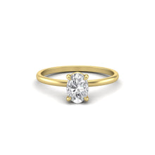 Load image into Gallery viewer, 1 Carat Oval Cut Diamond Signature Solitaire Engagement Ring | 18k Gold
