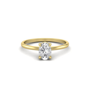 1 Carat Oval Cut Diamond Signature Solitaire Engagement Ring | 18k Gold