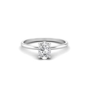 1 Carat Oval Cut Diamond Signature Solitaire Engagement Ring | 18k Gold