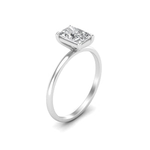 1 Carat Radiant Cut Diamond Signature Solitaire Engagement Ring | 18k Gold