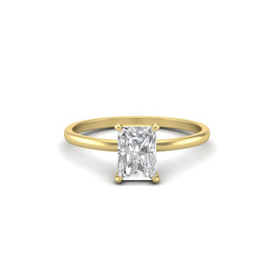 1 Carat Radiant Cut Diamond Signature Solitaire Engagement Ring | 18k Gold