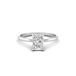 1 Carat Radiant Cut Diamond Signature Solitaire Engagement Ring | 18k Gold