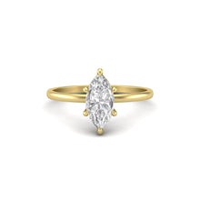 Load image into Gallery viewer, 1 Carat Marquise Cut Diamond Signature Solitaire Engagement Ring | 18k Gold
