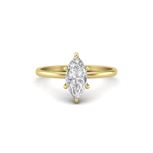 1 Carat Marquise Cut Diamond Signature Solitaire Engagement Ring | 18k Gold