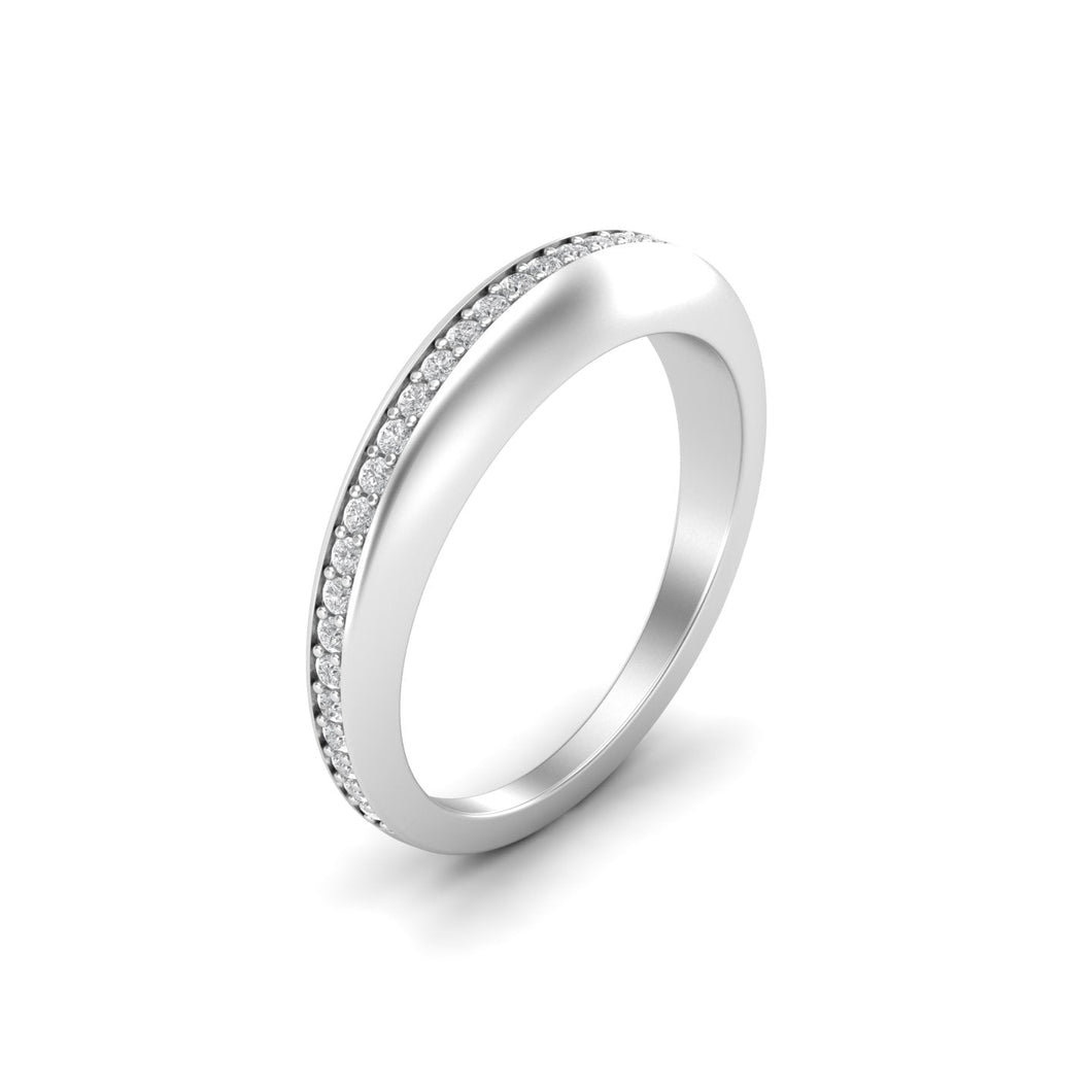 Carmela - Pavé Moissanite Silver Ring | Jewels By Hamzah Anis | Valentines Day 2023 | Love Reimagined | Mens Band | Men Rings | Diamond Ring | Fine Jewelry Karachi | Jewelry in Karachi | Diamond Jewelry in Karachi Pakistan | Buy Diamond Ring in Karachi