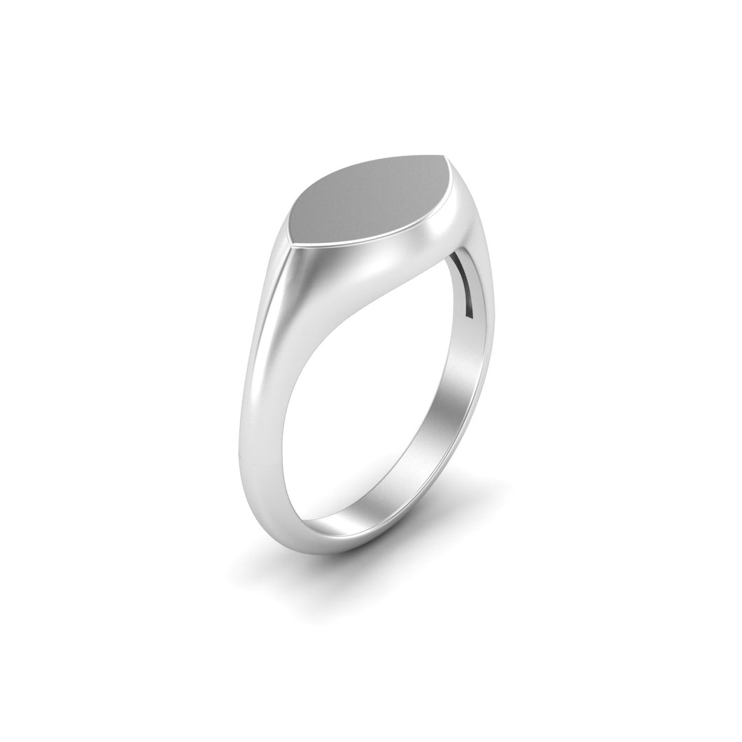 Marquise Crest Ring | Sterling Silver
